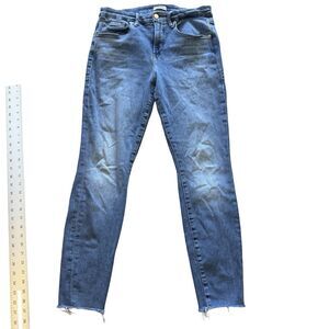 Good American Womens Good Legs Skinny Cropped Jeans High Rise Blue 655‎ 14/32
